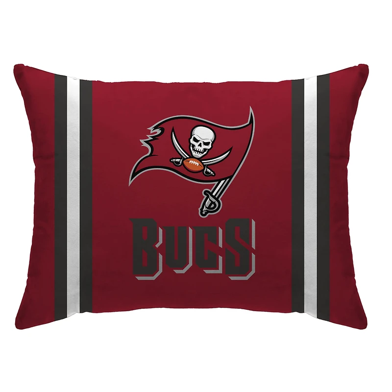 Tampa Bay Buccaneers 20" x 26" Standard Stripe Logo Micro Plush Bed Pillow Cover