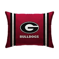Georgia Bulldogs 20" x 26" Standard Stripe Logo Micro Plush Bed Pillow Cover