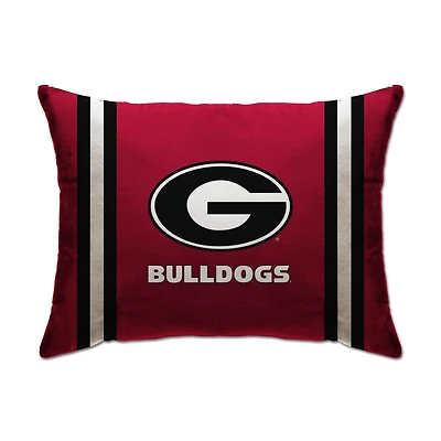 Georgia Bulldogs 20" x 26" Standard Stripe Logo Micro Plush Bed Pillow Cover