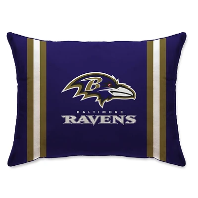 Baltimore Ravens 20" x 26" Standard Stripe Logo Micro Plush Bed Pillow Cover