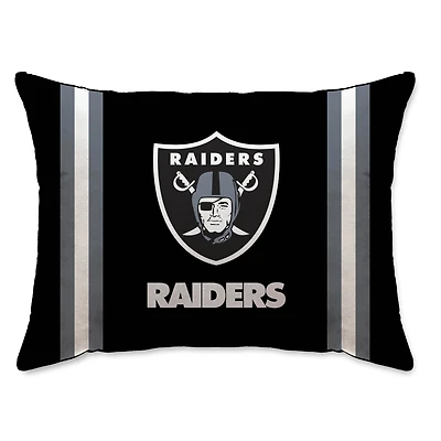 Las Vegas Raiders 20" x 26" Standard Stripe Logo Micro Plush Bed Pillow Cover
