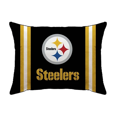Pittsburgh Steelers 20" x 26" Standard Stripe Logo Micro Plush Bed Pillow Cover
