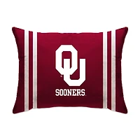 Oklahoma Sooners 20" x 26" Standard Stripe Logo Micro Plush Bed Pillow Cover