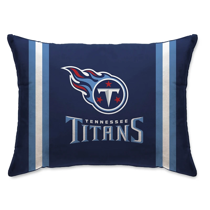 Tennessee Titans 20" x 26" Standard Stripe Logo Micro Plush Bed Pillow Cover