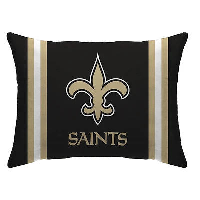 New Orleans Saints 20" x 26" Standard Stripe Logo Micro Plush Bed Pillow Cover