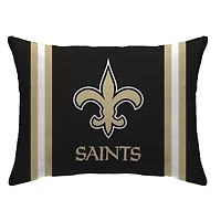 New Orleans Saints 20" x 26" Standard Stripe Logo Micro Plush Bed Pillow Cover