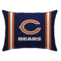 Chicago Bears 20" x 26" Standard Stripe Logo Micro Plush Bed Pillow Cover