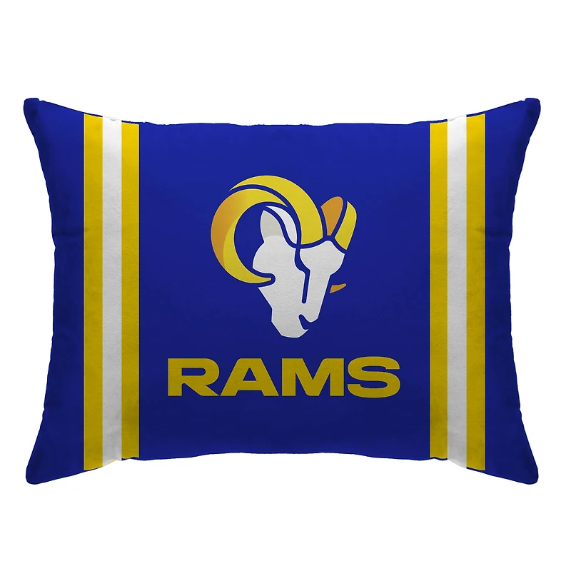 Los Angeles Rams 20" x 26" Standard Stripe Logo Micro Plush Bed Pillow Cover