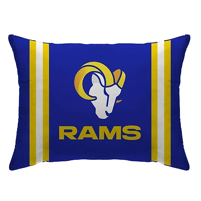 Los Angeles Rams 20" x 26" Standard Stripe Logo Micro Plush Bed Pillow Cover