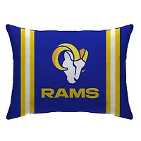 Los Angeles Rams 20" x 26" Standard Stripe Logo Micro Plush Bed Pillow Cover