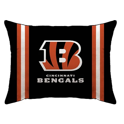 Cincinnati Bengals 20" x 26" Standard Stripe Logo Micro Plush Bed Pillow Cover