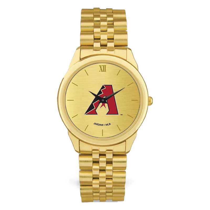 Men's  Gold Arizona Diamondbacks Rolled Link Bracelet Wristwatch