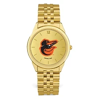 Men's  Gold Baltimore Orioles Rolled Link Bracelet Wristwatch