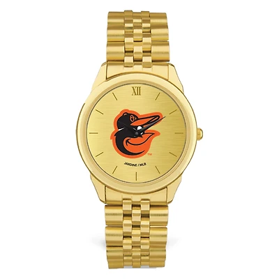 Men's  Gold Baltimore Orioles Rolled Link Bracelet Wristwatch