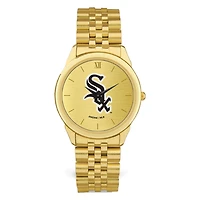 Men's  Gold Chicago White Sox Rolled Link Bracelet Wristwatch