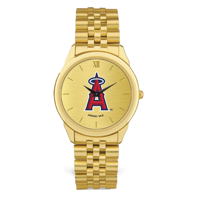 Men's Gold Los Angeles Angels Rolled Link Bracelet Wristwatch