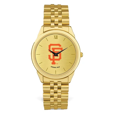 Men's  Gold San Francisco Giants Rolled Link Bracelet Wristwatch