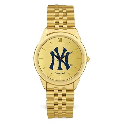 Men's  Gold New York Yankees Rolled Link Bracelet Wristwatch