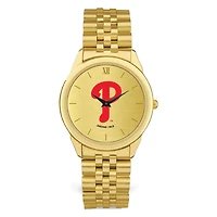 Men's  Gold Philadelphia Phillies Rolled Link Bracelet Wristwatch