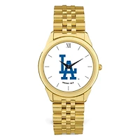 Men's  Gold Los Angeles Dodgers White Dial Rolled Link Bracelet Wristwatch
