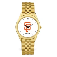 Men's  Gold San Francisco Giants White Dial Rolled Link Bracelet Wristwatch