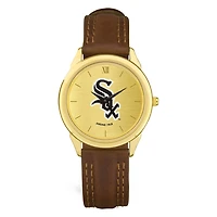 Men's  Brown Chicago White Sox Leather Wristwatch