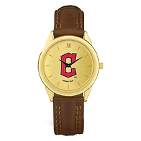Men's  Brown Cleveland Guardians Leather Wristwatch