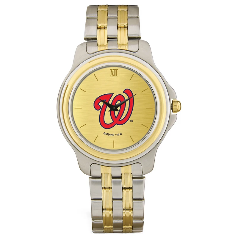 Men's Washington Nationals Gold Dial Two-Tone Wristwatch