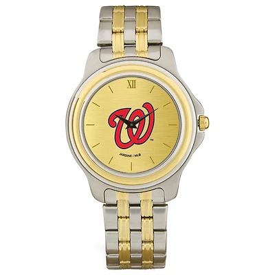 Men's Washington Nationals Gold Dial Two-Tone Wristwatch