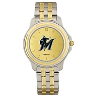 Men's  Miami Marlins Gold Dial Two-Tone Wristwatch