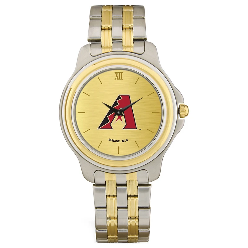 Men's Arizona Diamondbacks Gold Dial Two-Tone Wristwatch