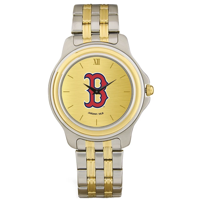 Men's Boston Red Sox Gold Dial Two-Tone Wristwatch