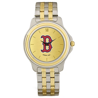 Men's Boston Red Sox Gold Dial Two-Tone Wristwatch