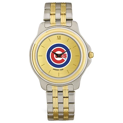Men's Chicago Cubs Gold Dial Two-Tone Wristwatch
