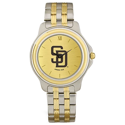 Men's San Diego Padres Gold Dial Two-Tone Wristwatch