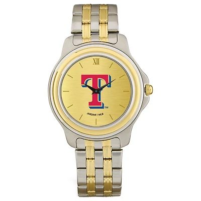 Men's Texas Rangers Gold Dial Two-Tone Wristwatch