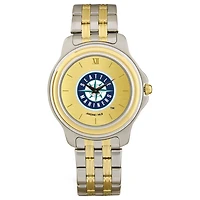 Men's  Seattle Mariners Gold Dial Two-Tone Wristwatch