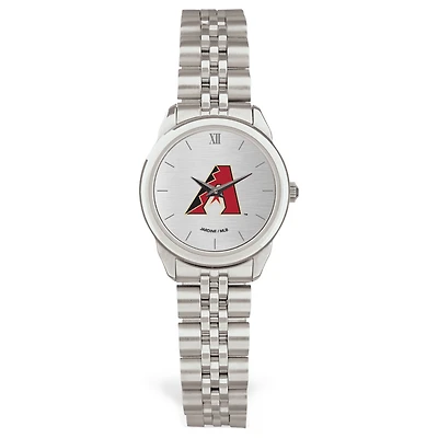 Women's Silver Arizona Diamondbacks Rolled Link Bracelet Wristwatch