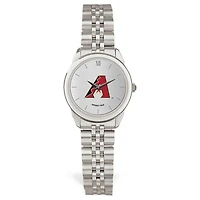 Women's  Silver Arizona Diamondbacks Rolled Link Bracelet Wristwatch