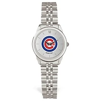 Women's  Silver Chicago Cubs Rolled Link Bracelet Wristwatch