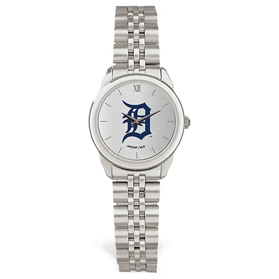 Women's  Silver Detroit Tigers Rolled Link Bracelet Wristwatch