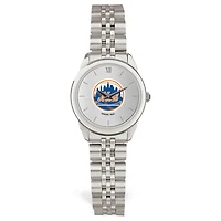 Women's  Silver New York Mets Rolled Link Bracelet Wristwatch