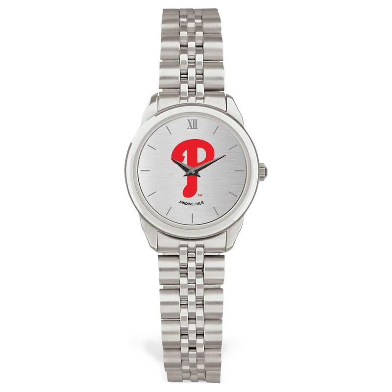 Women's  Silver Philadelphia Phillies Rolled Link Bracelet Wristwatch