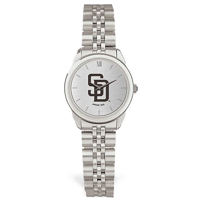 Women's Silver San Diego Padres Rolled Link Bracelet Wristwatch