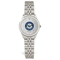 Women's  Silver Seattle Mariners Rolled Link Bracelet Wristwatch