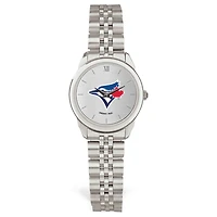 Women's  Silver Toronto Blue Jays Rolled Link Bracelet Wristwatch