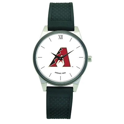 Women's  Black Arizona Diamondbacks Silicone Strap Wristwatch