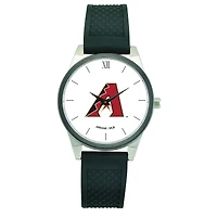 Women's  Black Arizona Diamondbacks Silicone Strap Wristwatch