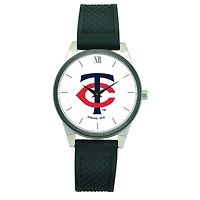 Women's  Black Minnesota Twins Silicone Strap Wristwatch