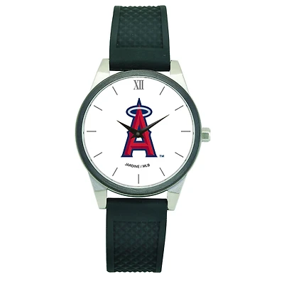 Women's  Black Los Angeles Angels Silicone Strap Wristwatch